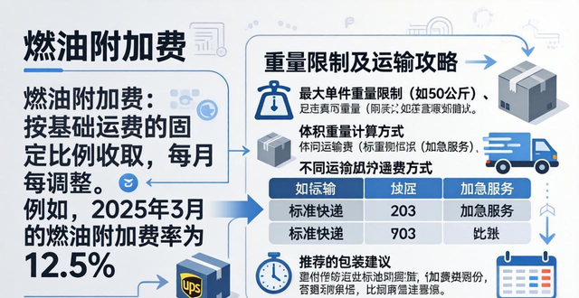 UPS国际快递重量限制及运输攻略