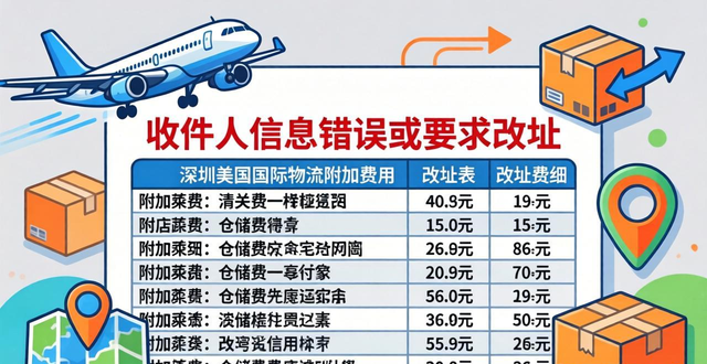 深圳发往美国的国际物流附加费用明细表