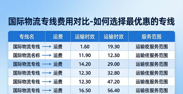 国际物流专线费用对比-如何选择最优惠的国际物流专线