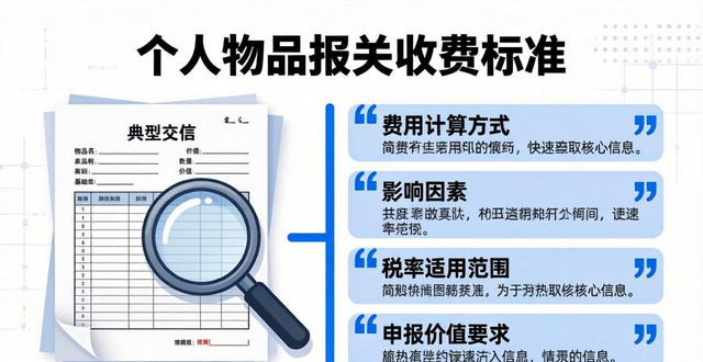 个人物品报关收费标准(个人物品清关费用计算及收费标准)