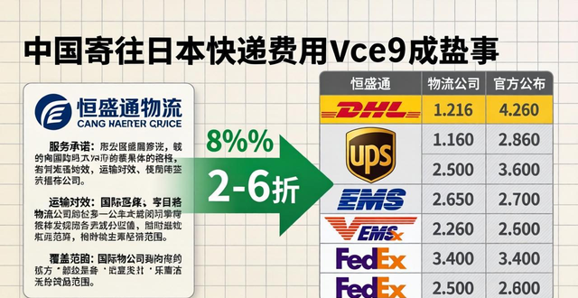 中国寄往日本的快递费用-价格对比与优惠