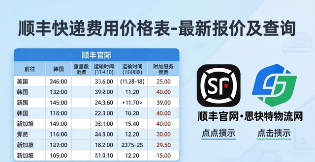 顺丰快递费用价格表-最新报价及查询