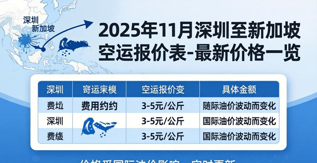 2025年11月深圳至新加坡空运报价表-最新价格一览