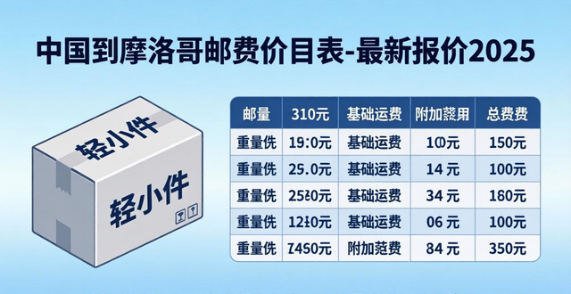 中国到摩洛哥邮费价目表-最新报价2025