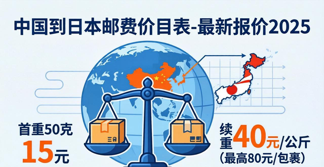中国到日本邮费价目表-最新报价2025