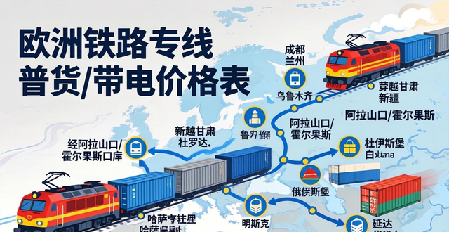 欧洲铁路专线普货/带电价格表